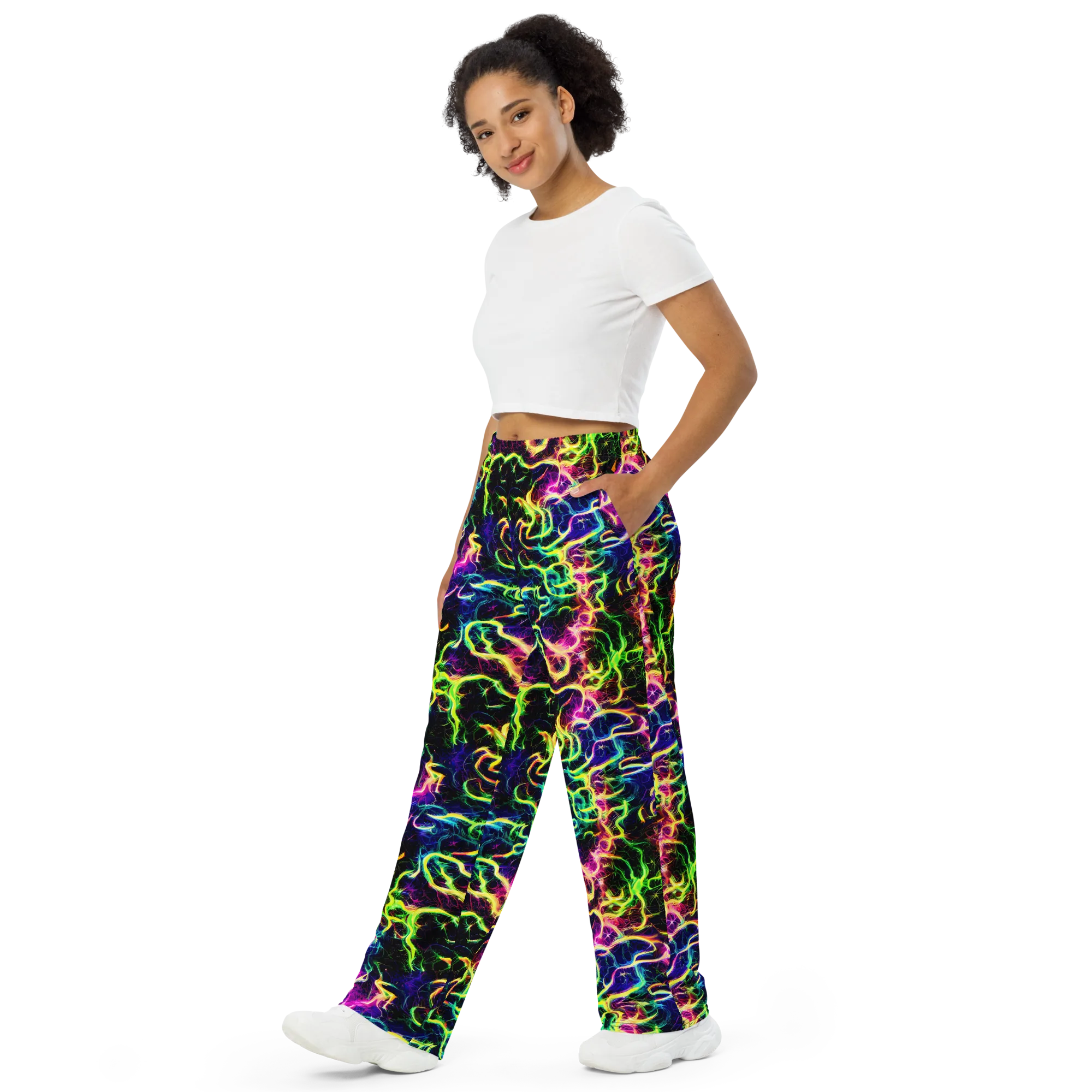 Wildfire Spectrum on Wide-Leg Pants — Left Front