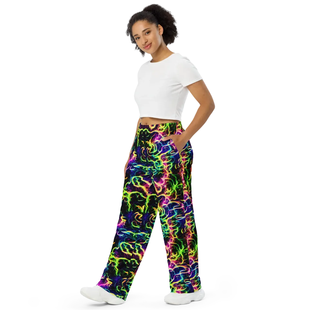Wildfire Spectrum on Wide-Leg Pants — Left Front