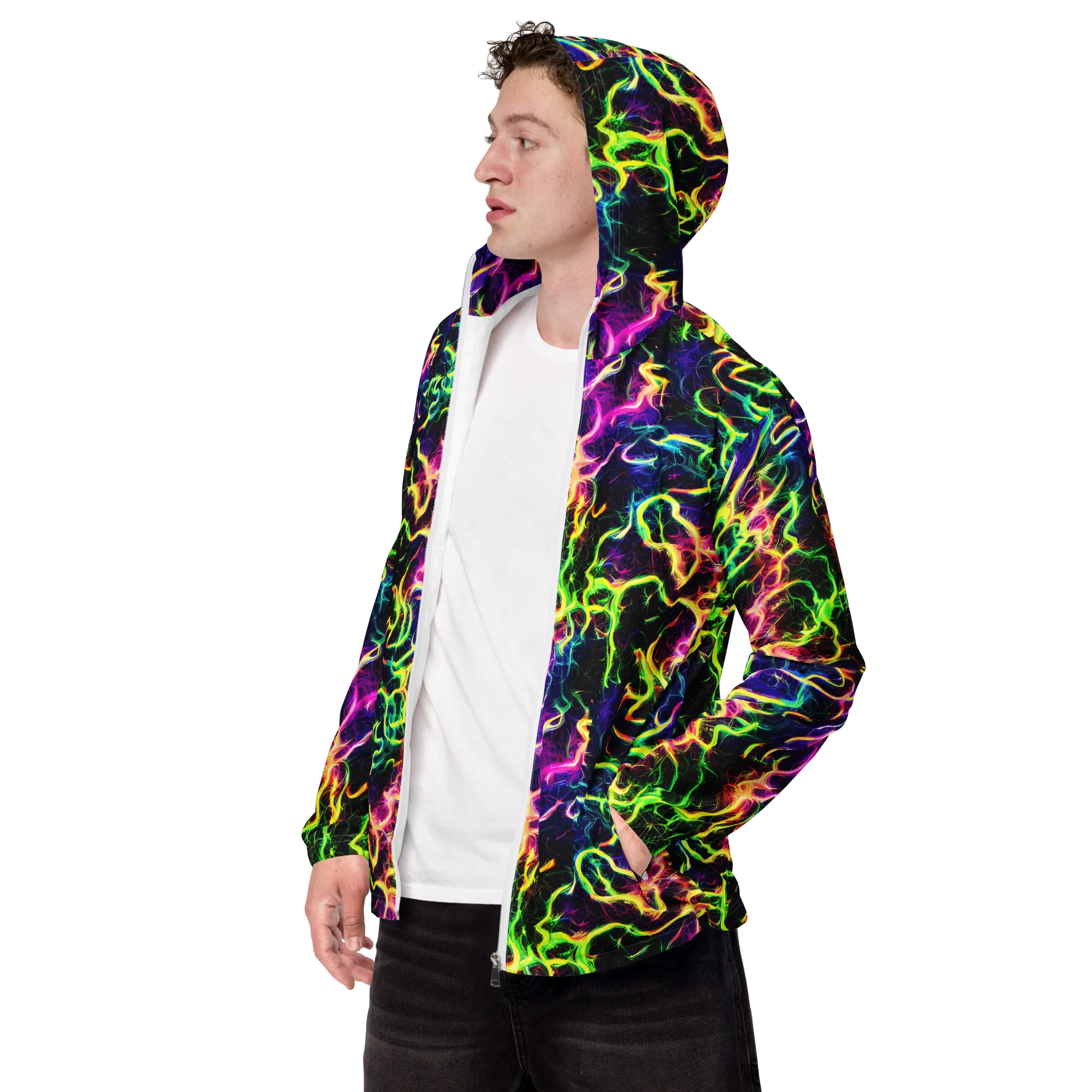 Wildfire Spectrum on Men's Windbreaker — Left Front