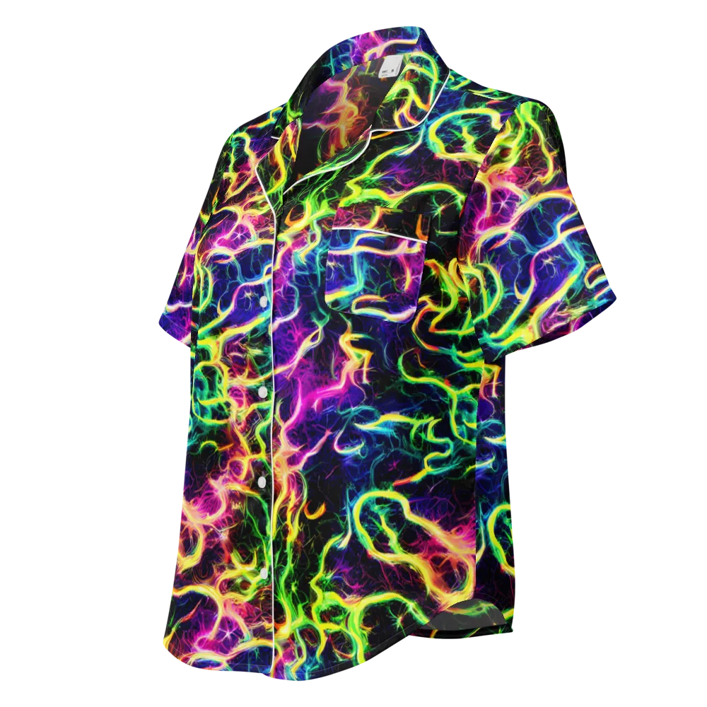 Wildfire Spectrum on Women's Short Sleeve Pajama Top — Left Front