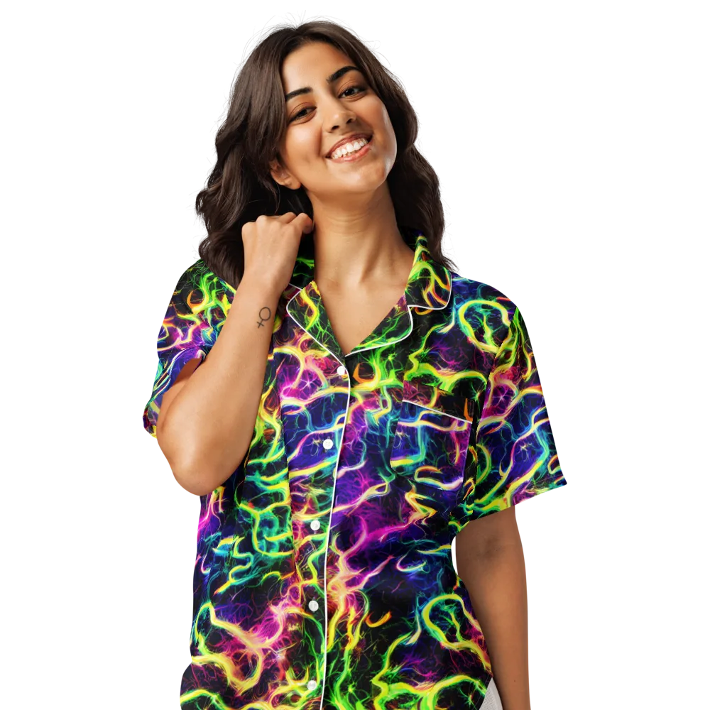 Wildfire Spectrum on Women's Short Sleeve Pajama Top — Front