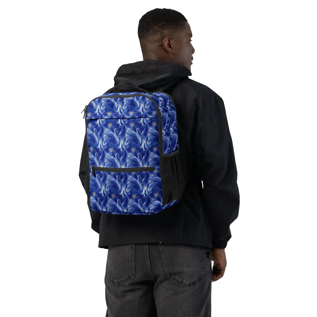 Sapphire Whirl on Utility Backpack — Back