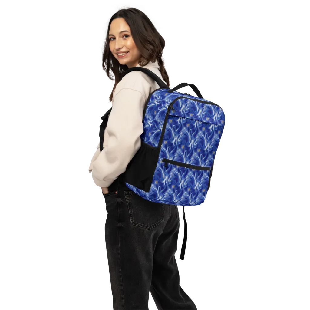 Sapphire Whirl on Utility Backpack — Back