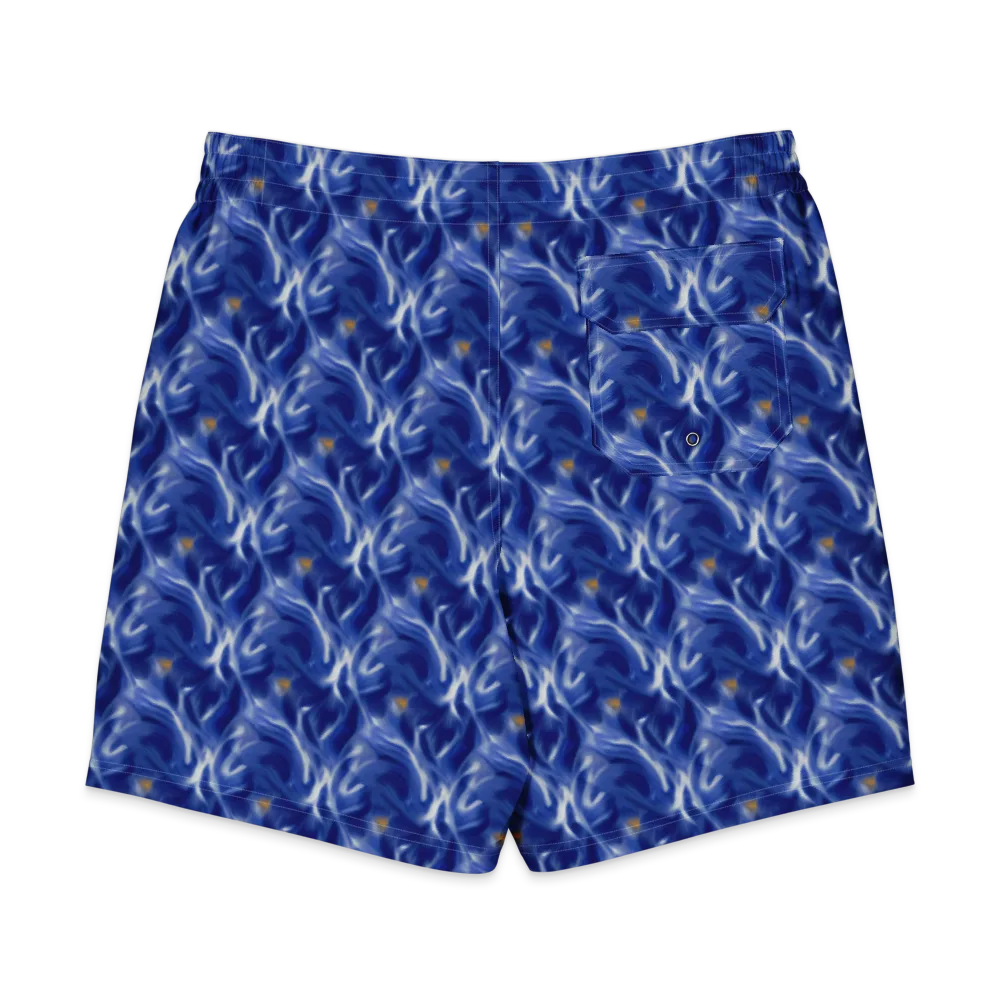 Sapphire Whirl on Men's Board Shorts — Back