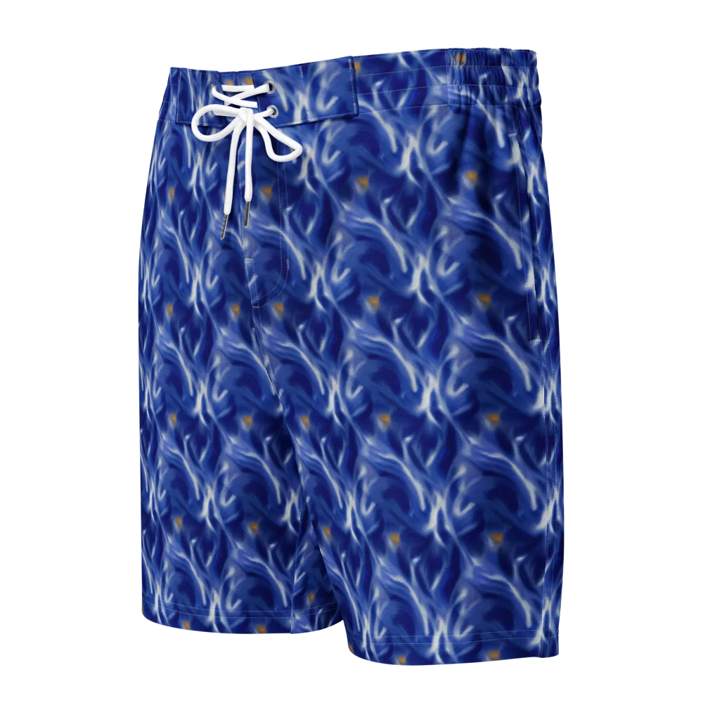 Sapphire Whirl on Men's Board Shorts — Front
