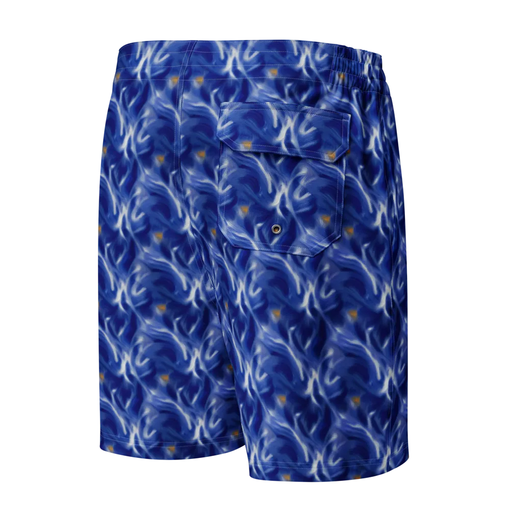 Sapphire Whirl on Men's Board Shorts — Back