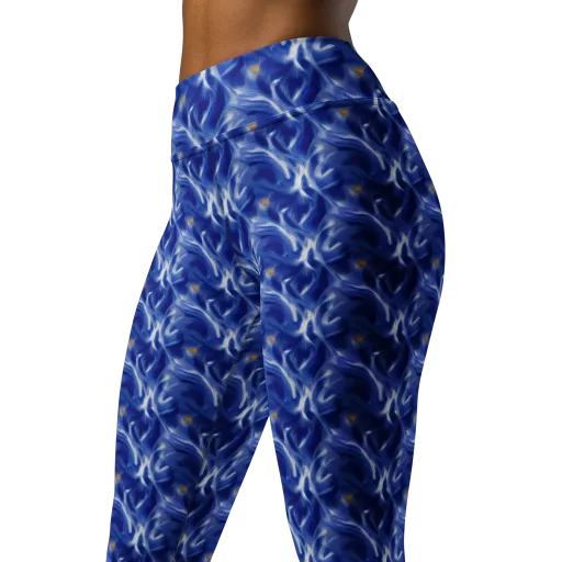 Sapphire Whirl on a Yoga Leggings