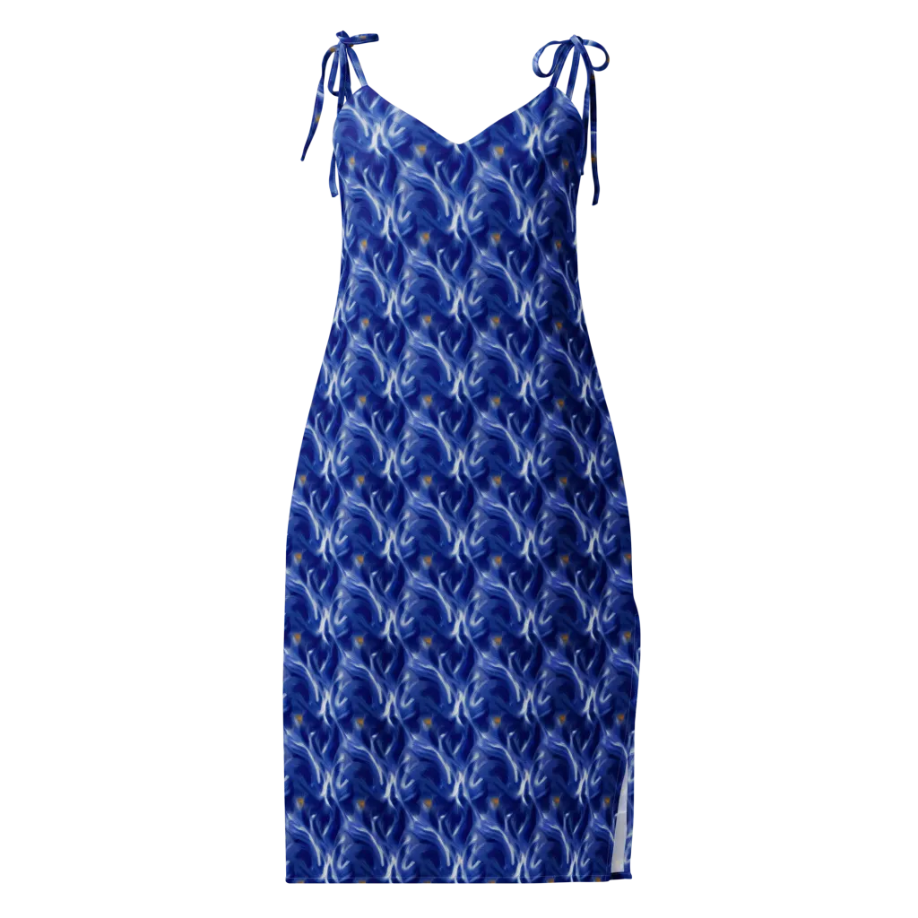 Sapphire Whirl on Slip Dress — Front