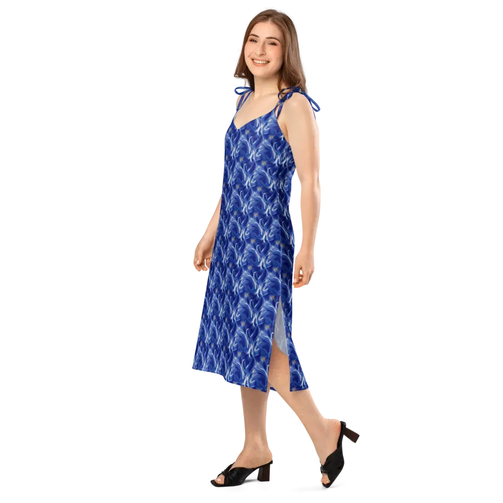Sapphire Whirl on Slip Dress — Left Front