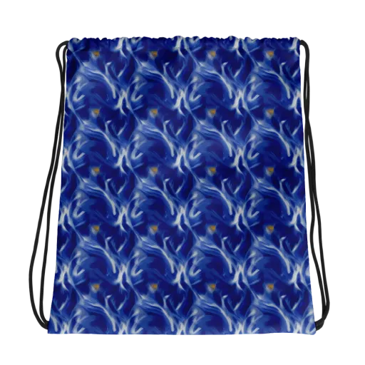 Sapphire Whirl on a Drawstring Bag