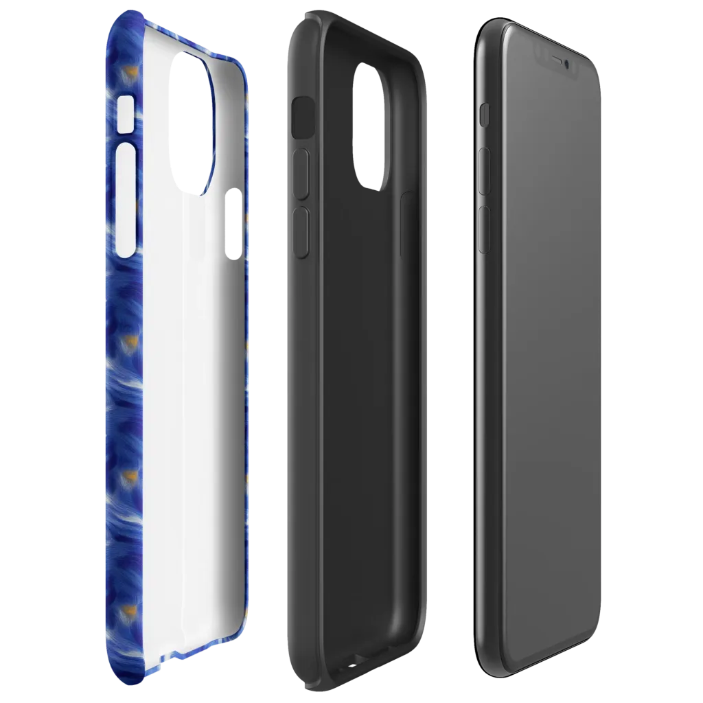 Sapphire Whirl on Tough Case for iPhone® — Right