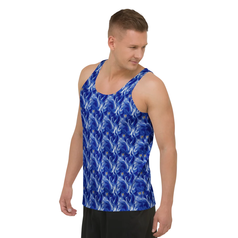 Sapphire Whirl on Men's Tank Top — Left Front