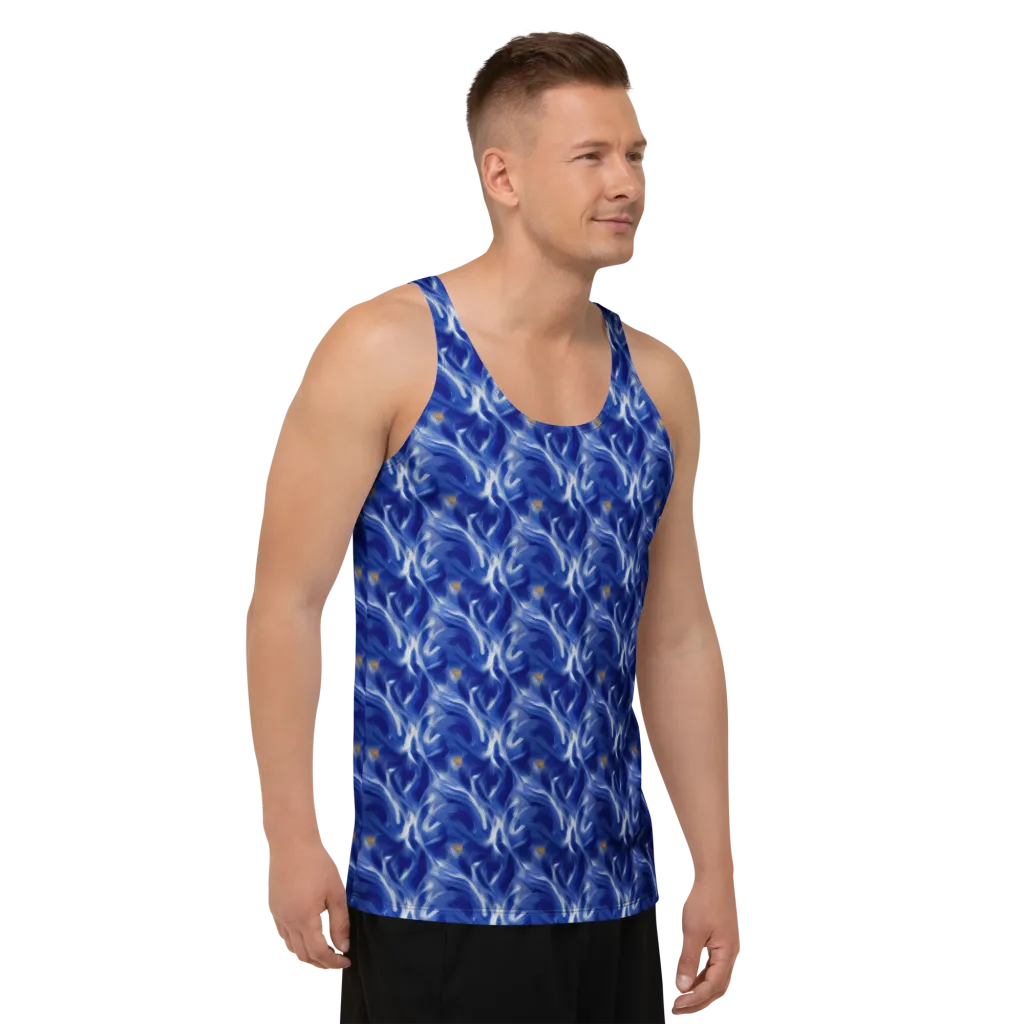 Sapphire Whirl on Men's Tank Top — Right Front