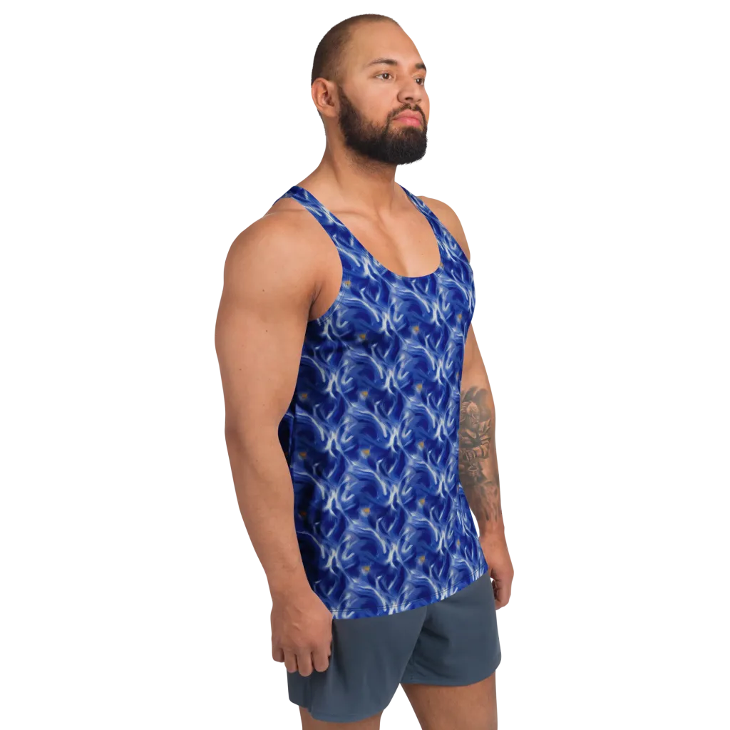 Sapphire Whirl on Men's Tank Top — Right Front