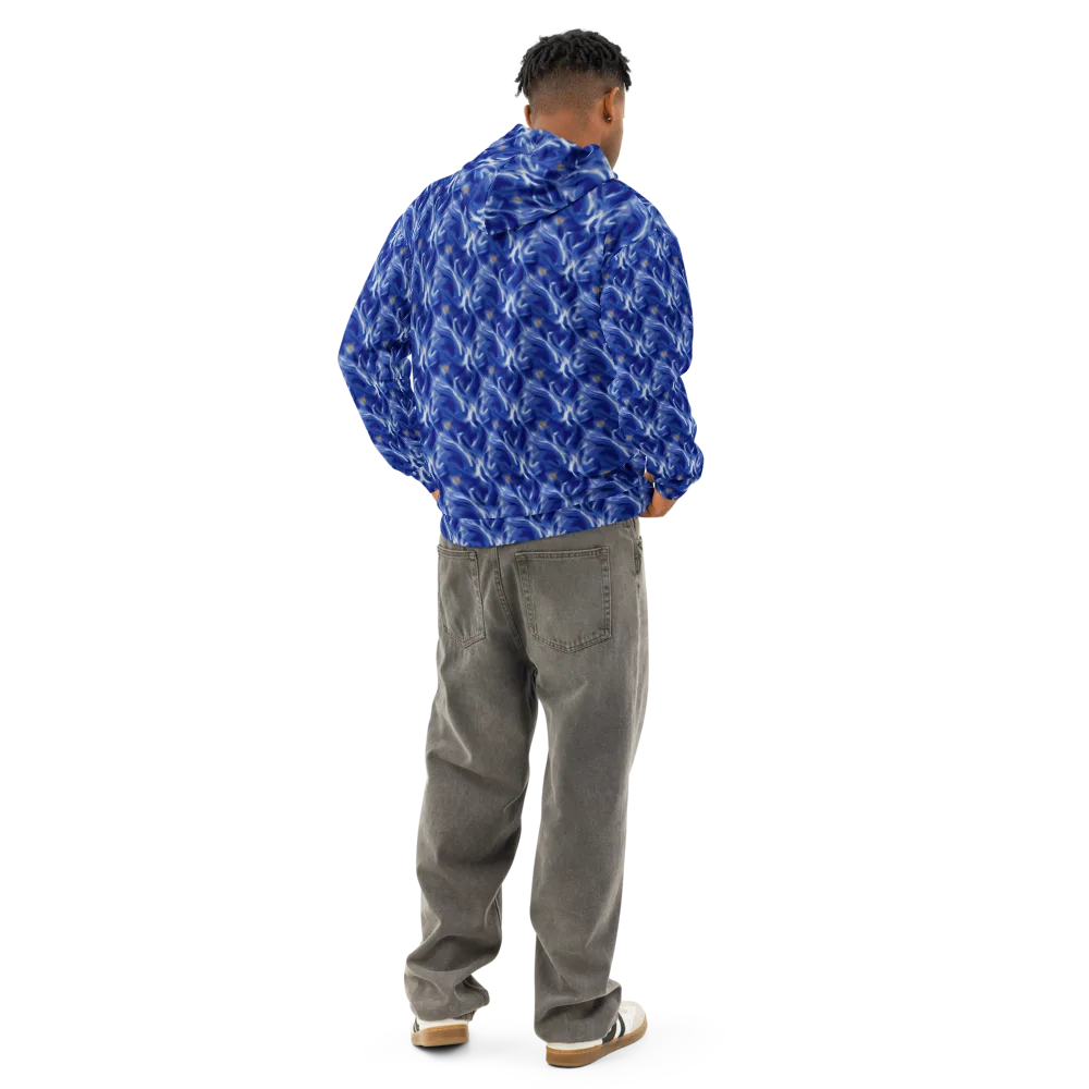 Sapphire Whirl on Cotton Hoodie — Back