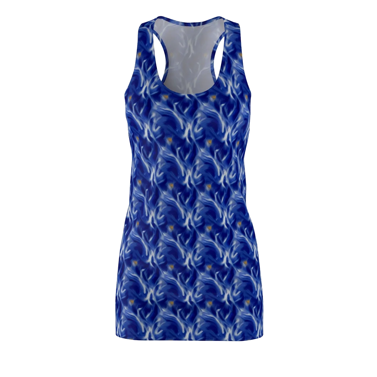 Sapphire Whirl on Racerback Dress — Front