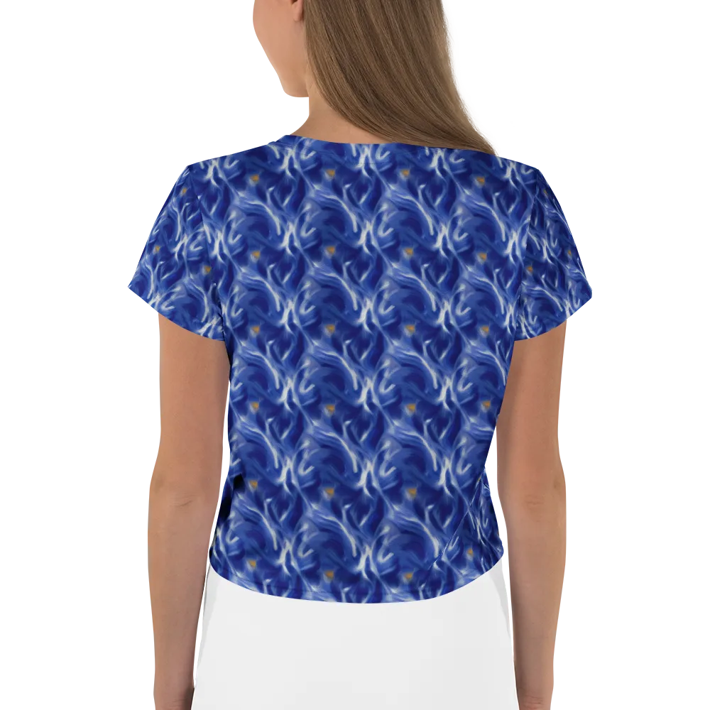 Sapphire Whirl on Crop Tee — Back