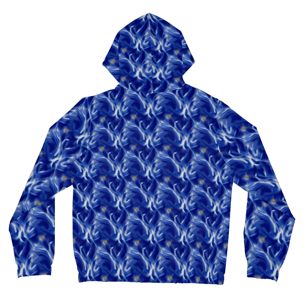 Sapphire Whirl on Women's Full-Zip Hoodie — Back