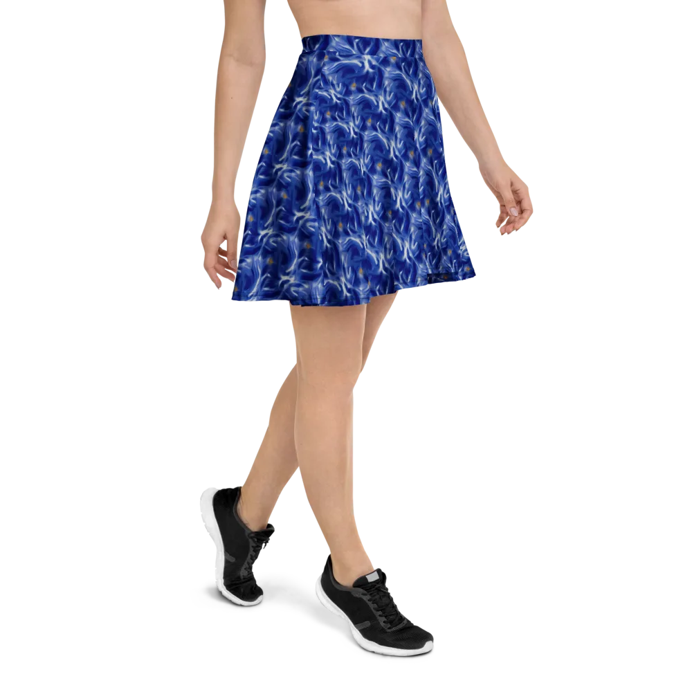 Sapphire Whirl on Skater Skirt — Right