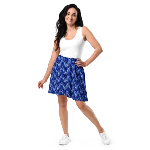 Sapphire Whirl on a Skater Skirt