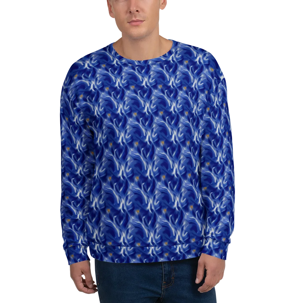 Sapphire Whirl on Sweatshirt — Front