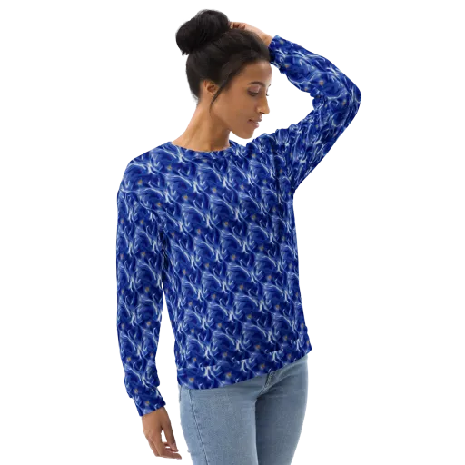 Sapphire Whirl on a Sweatshirt