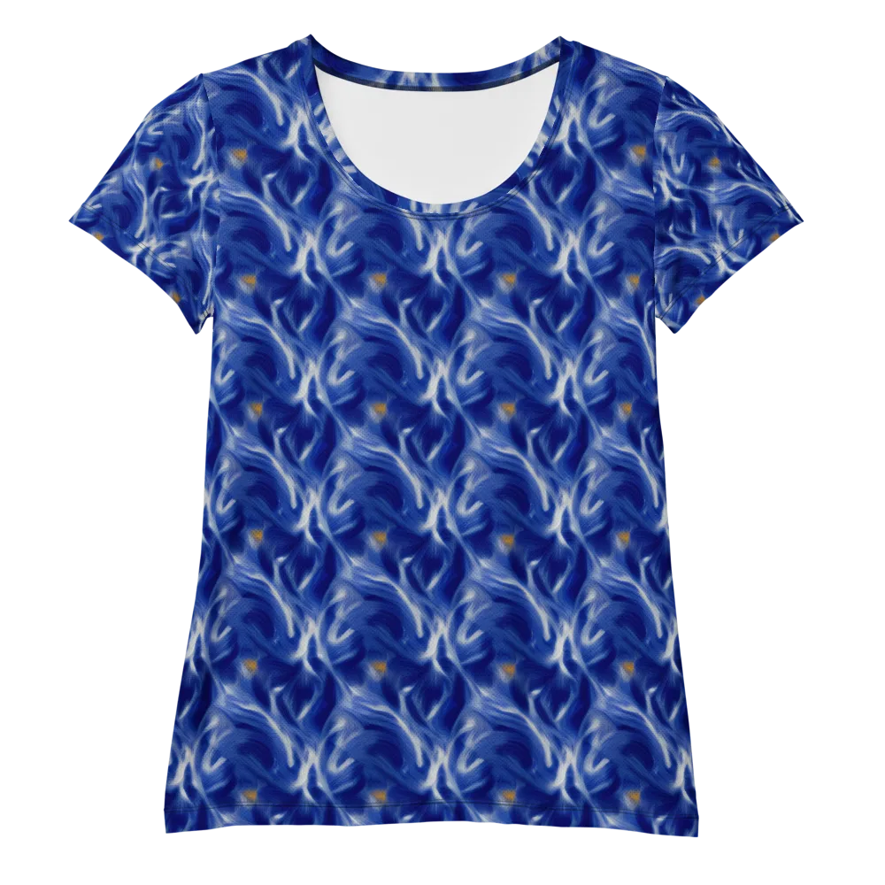 Sapphire Whirl on Women's Athletic T-Shirt — Front