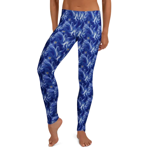 Sapphire Whirl on a Leggings