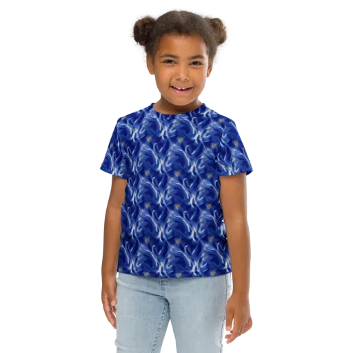 Sapphire Whirl on a Kids Crew Neck T-Shirt
