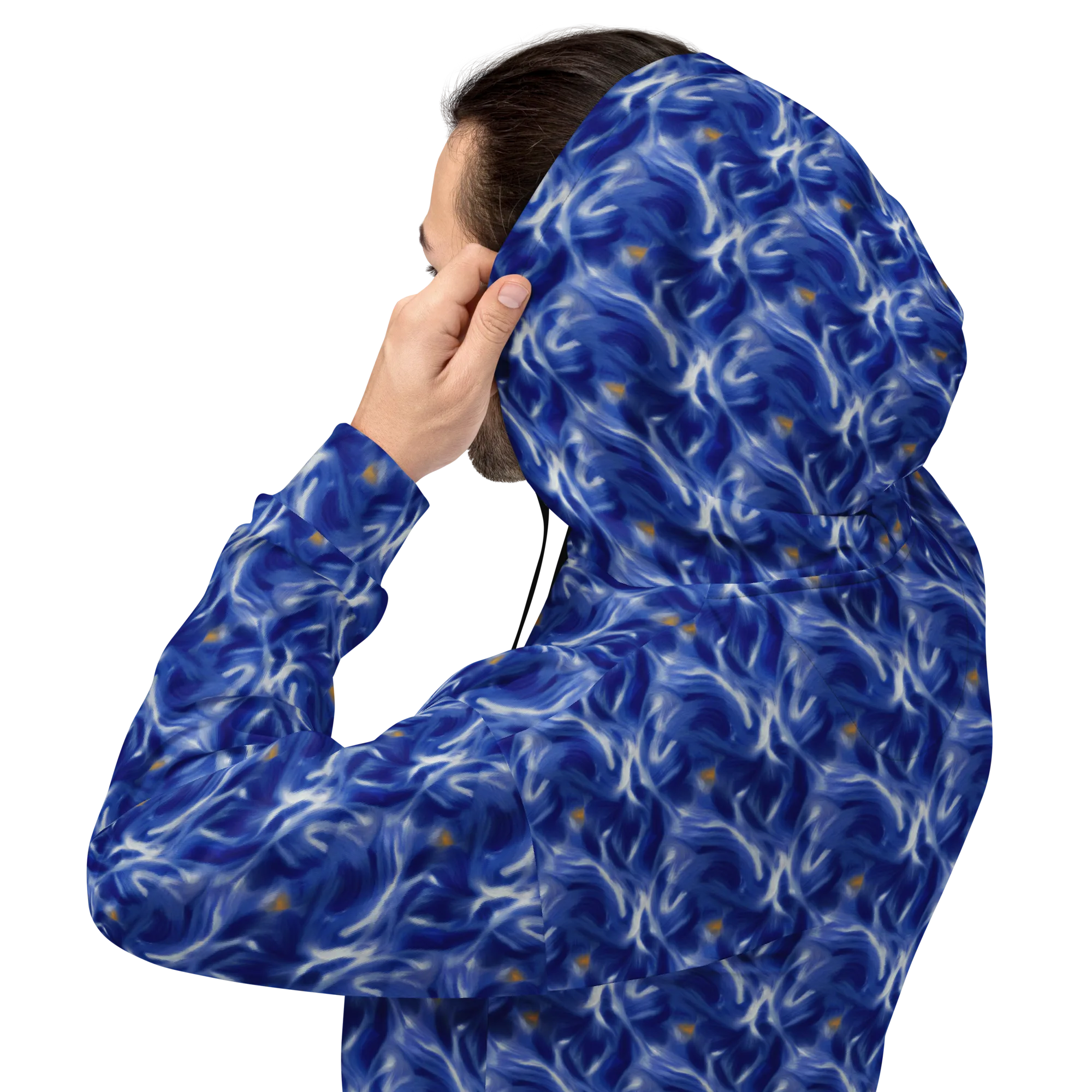 Sapphire Whirl on Hoodie — Back