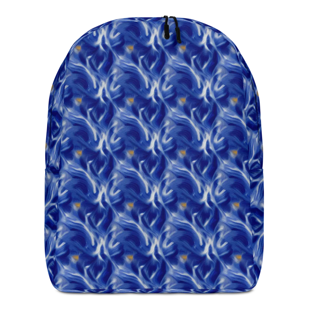 Sapphire Whirl on Minimalist Backpack — Front