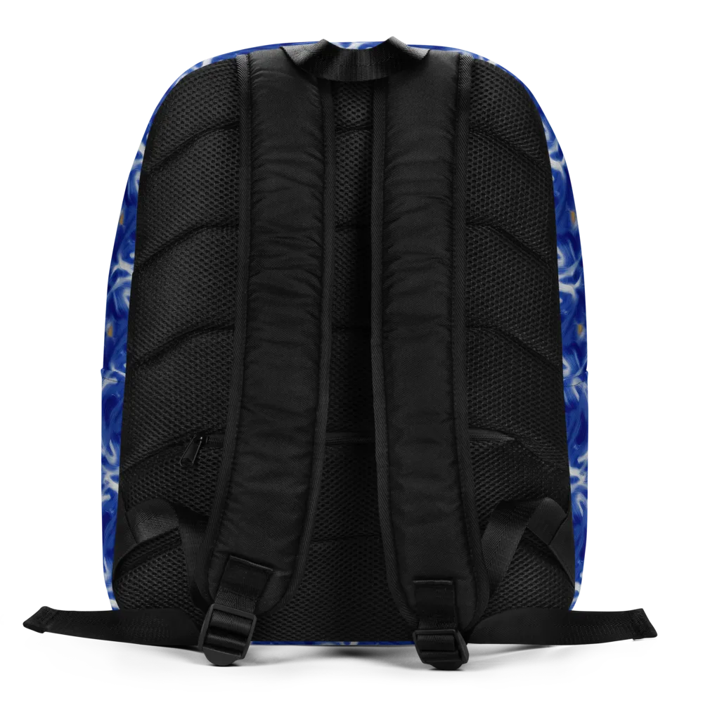 Sapphire Whirl on Minimalist Backpack — Back