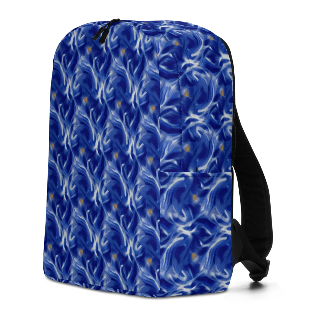 Sapphire Whirl on Minimalist Backpack — Left