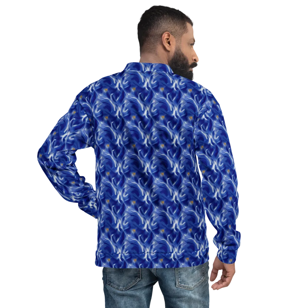 Sapphire Whirl on Bomber Jacket — Back