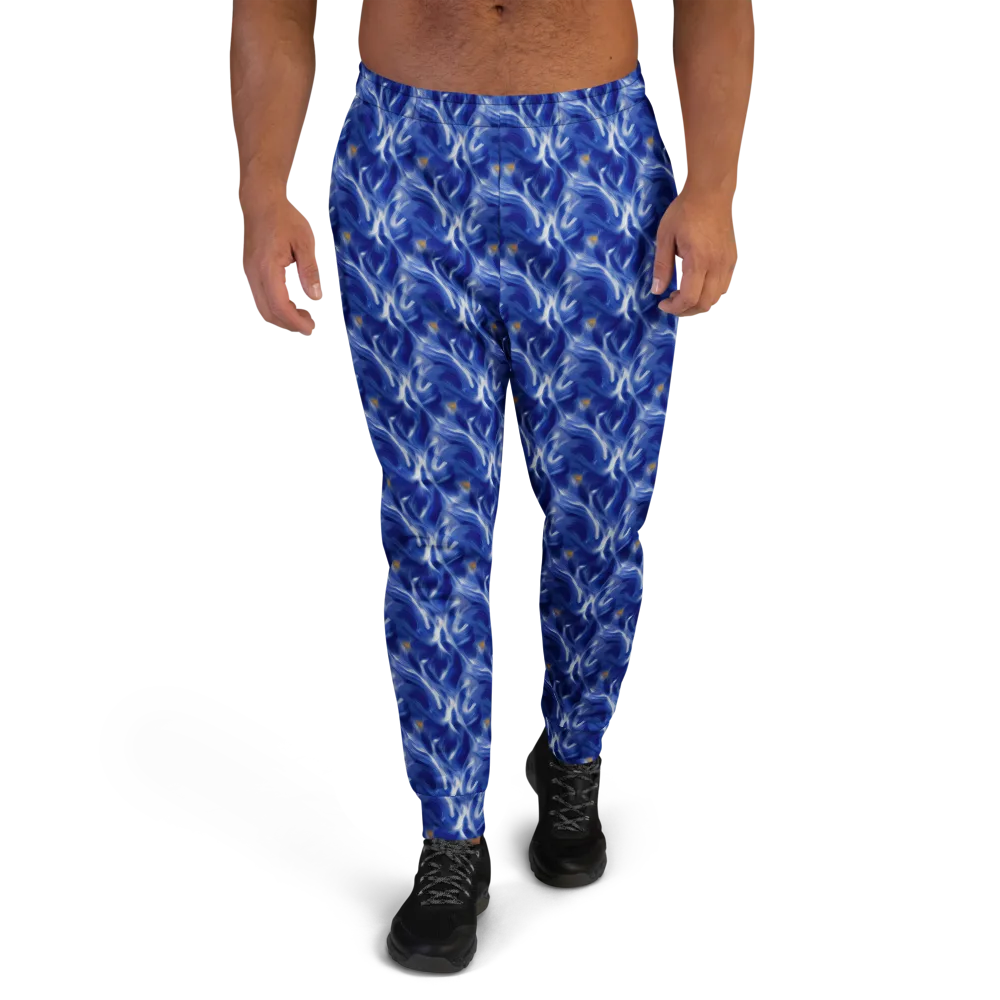 Sapphire Whirl on Men's Joggers — Front