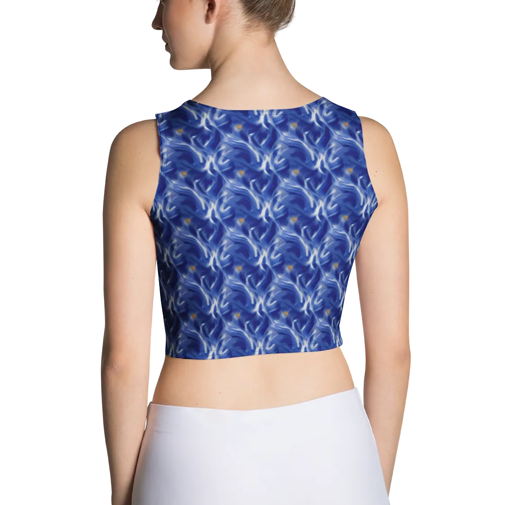 Sapphire Whirl on Crop Top — Back