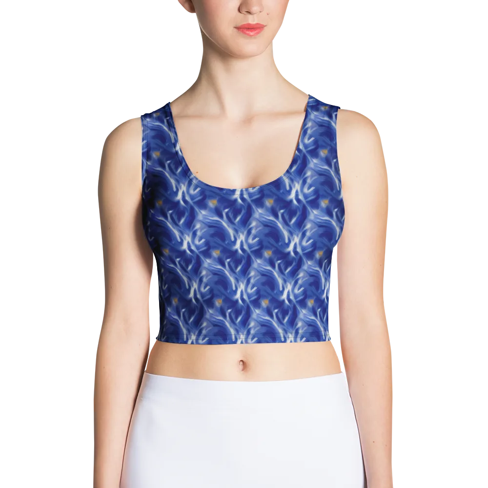 Sapphire Whirl on Crop Top — Front