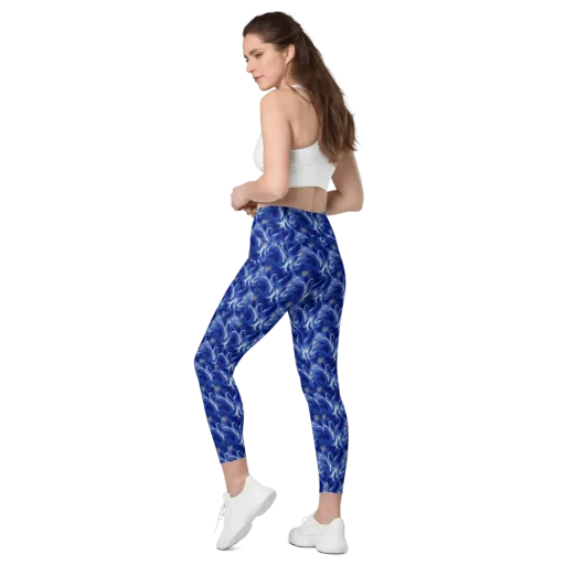 Sapphire Whirl on a Leggings with Pockets