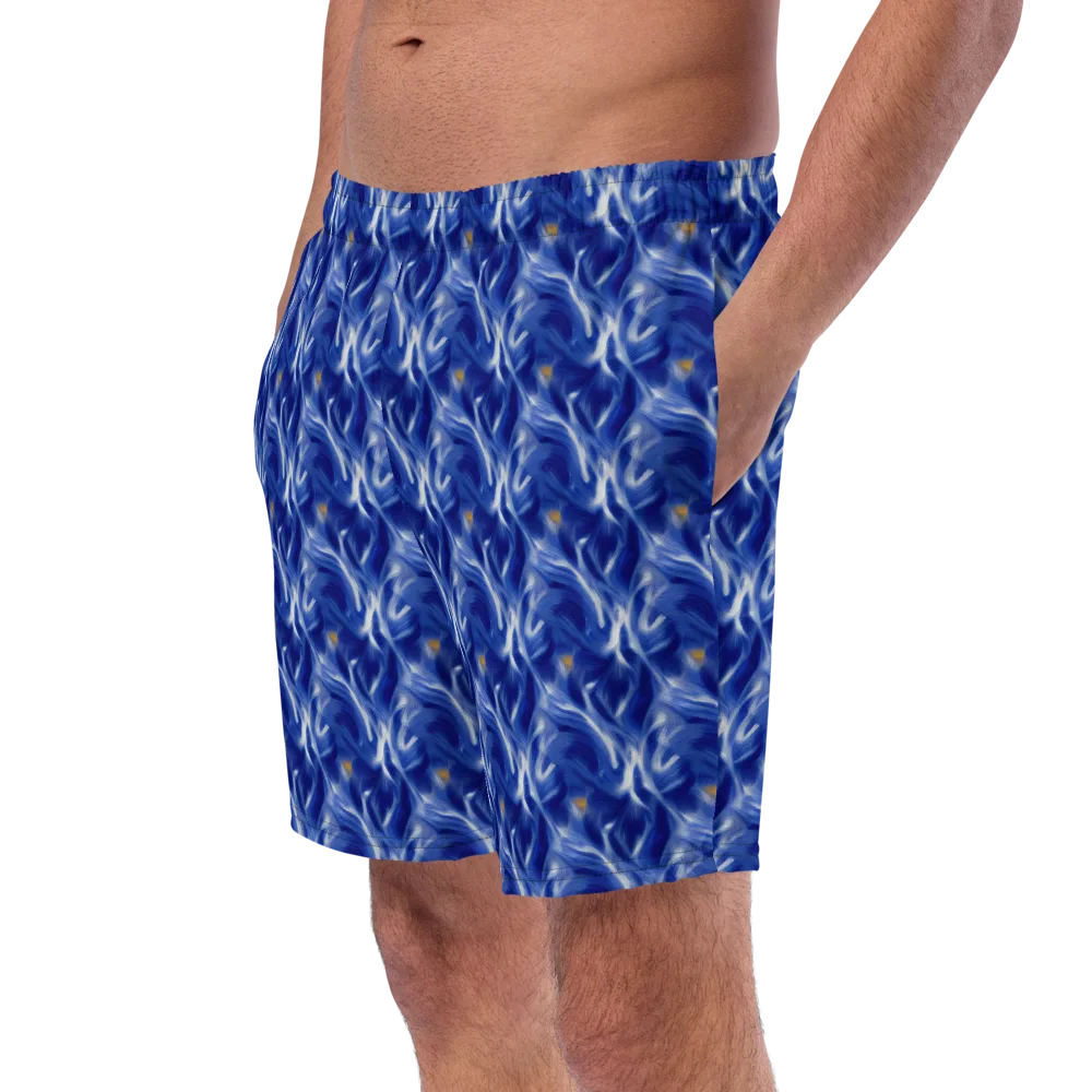 Sapphire Whirl on Swim Trunks — Left Front