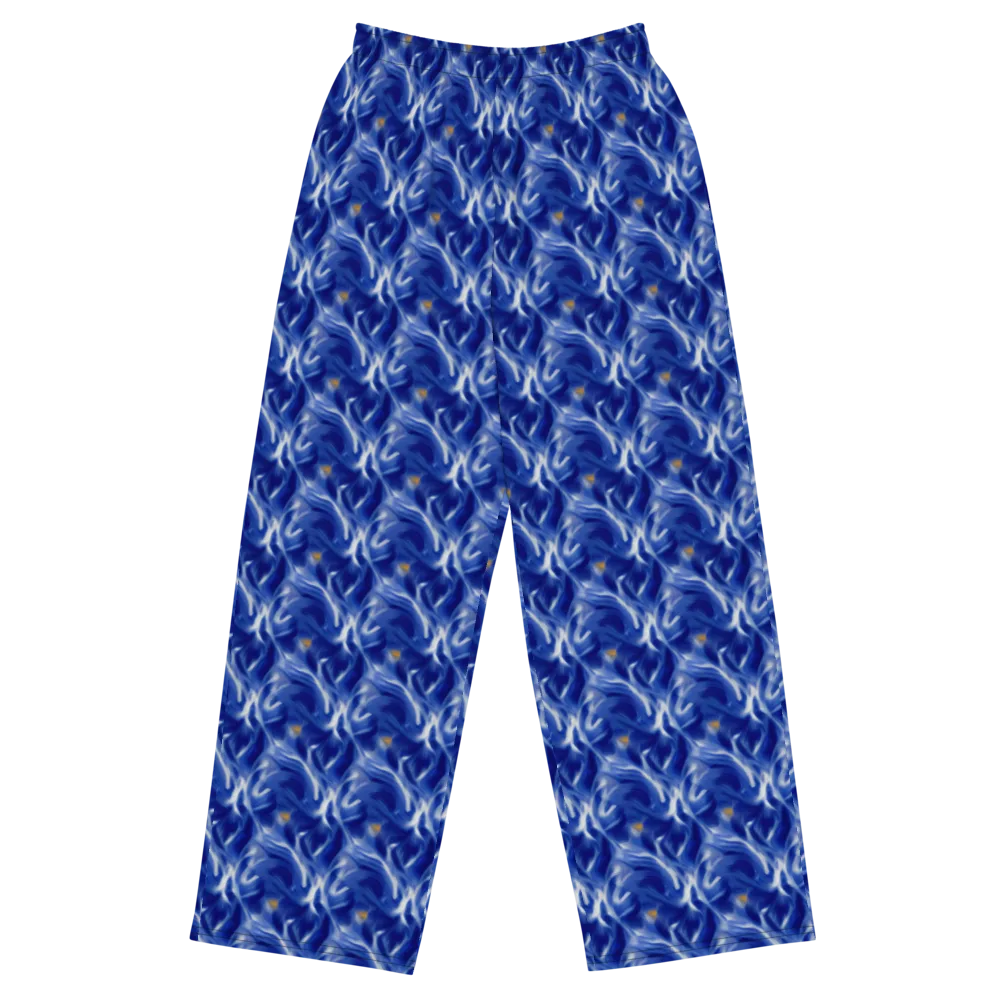 Sapphire Whirl on Wide-Leg Pants — Front