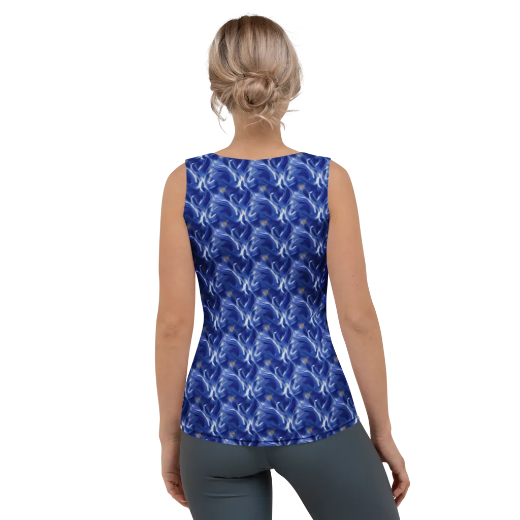 Sapphire Whirl on Women's Tank Top — Back