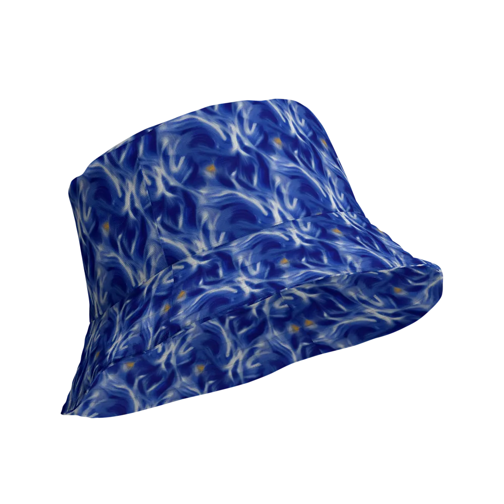 Sapphire Whirl on Reversible Bucket Hat — Product details Outside