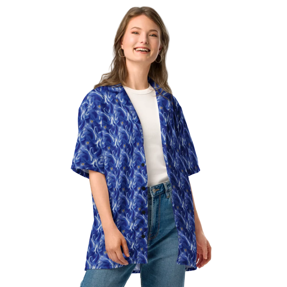 Sapphire Whirl on Button Shirt — Front