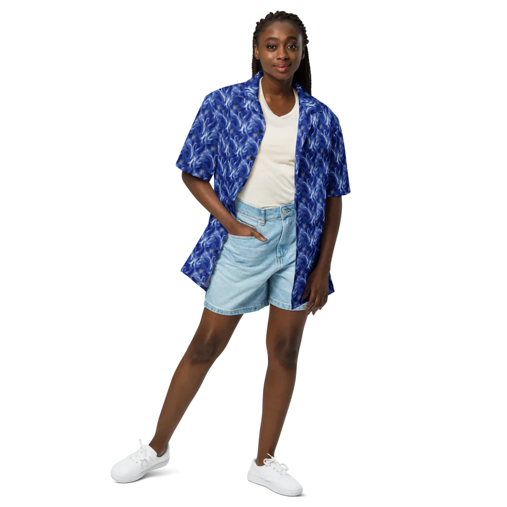 Sapphire Whirl on Button Shirt — Front