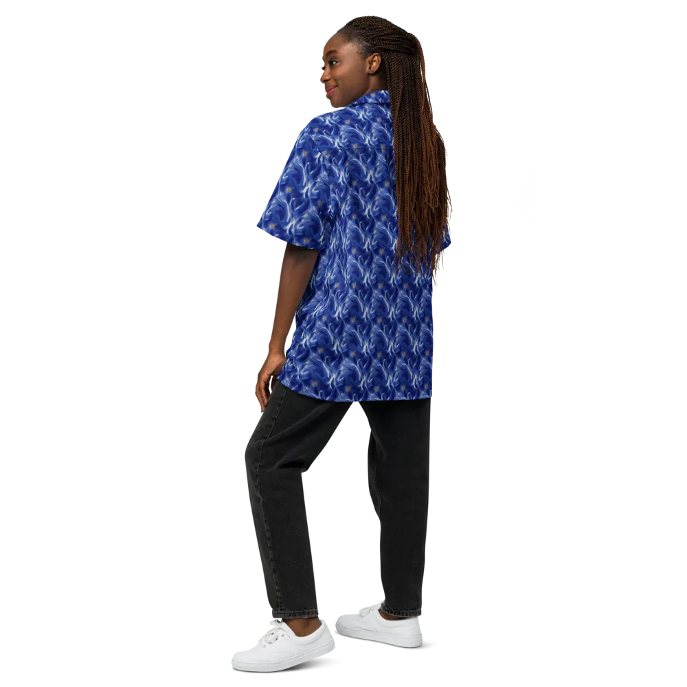Sapphire Whirl on Button Shirt — Back