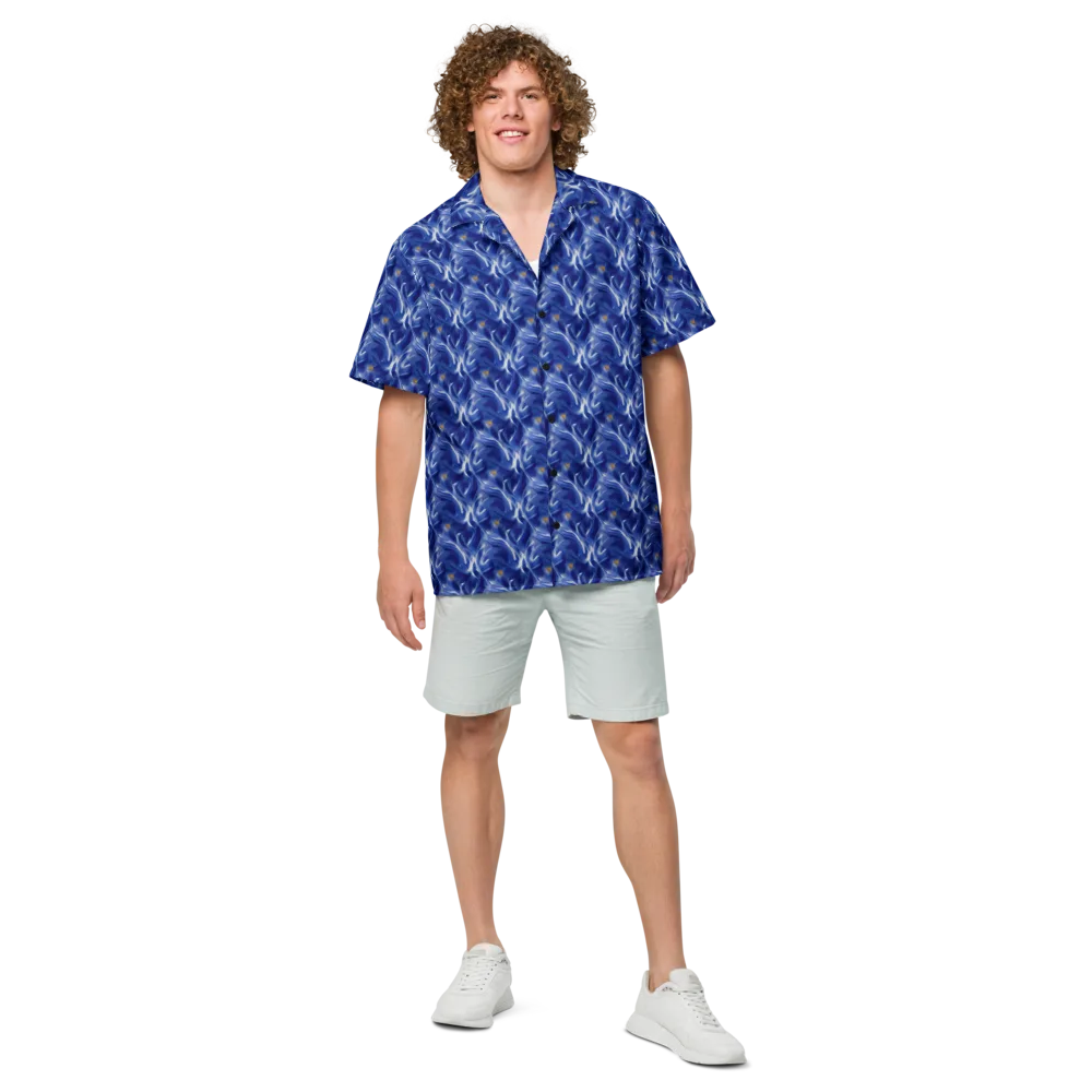 Sapphire Whirl on Button Shirt — Front