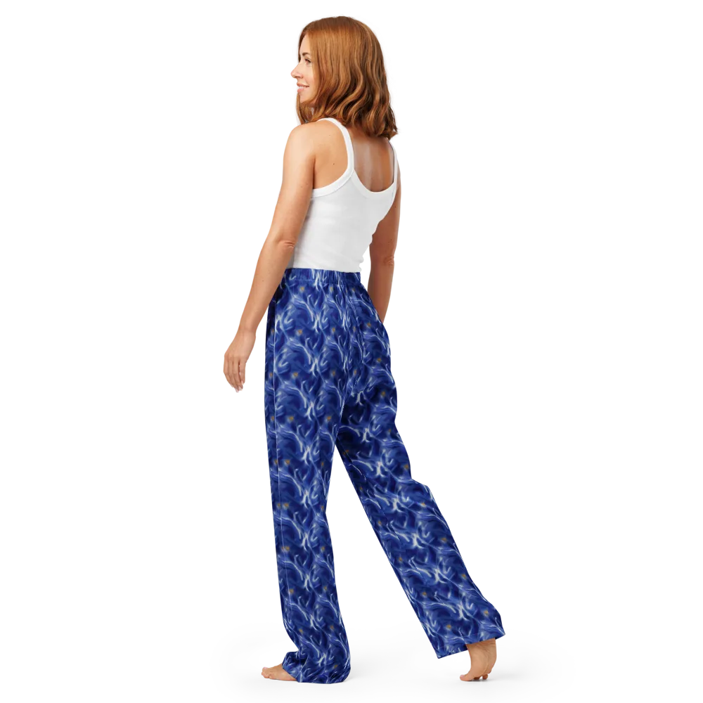 Sapphire Whirl on Women's Pajama Pants — Back