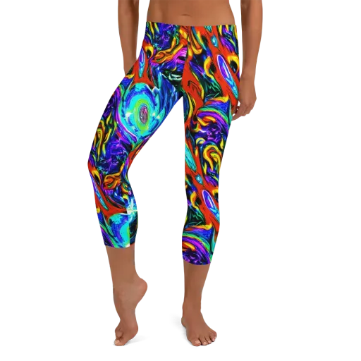 Atomic Marbling on a Capri Leggings