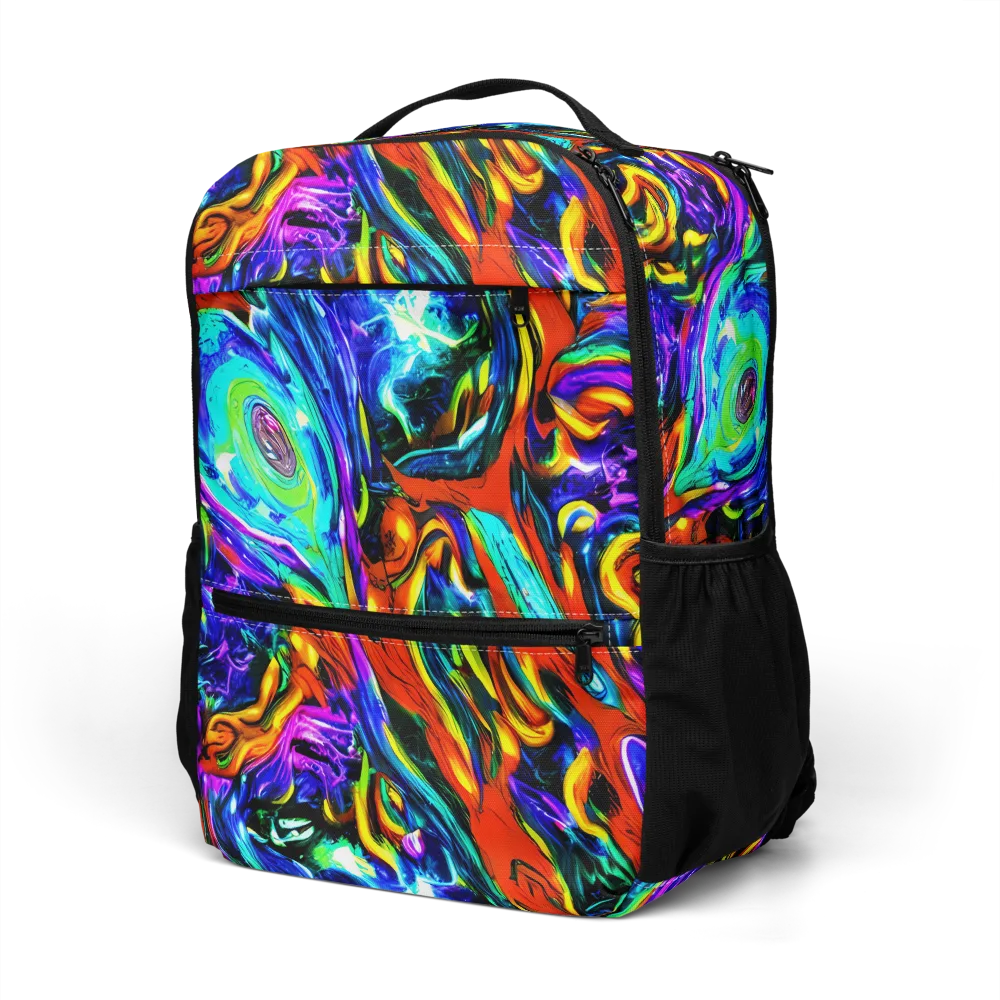 Atomic Marbling on Utility Backpack — Left Front
