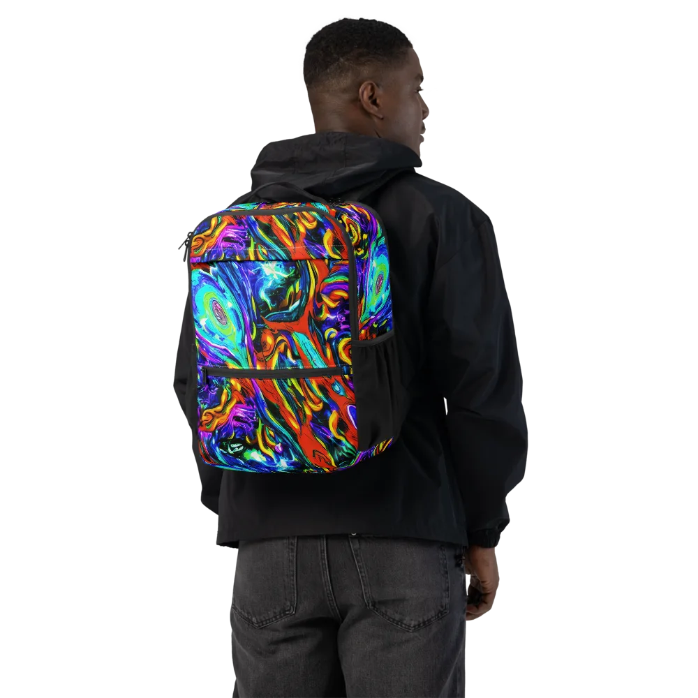 Atomic Marbling on Utility Backpack — Back